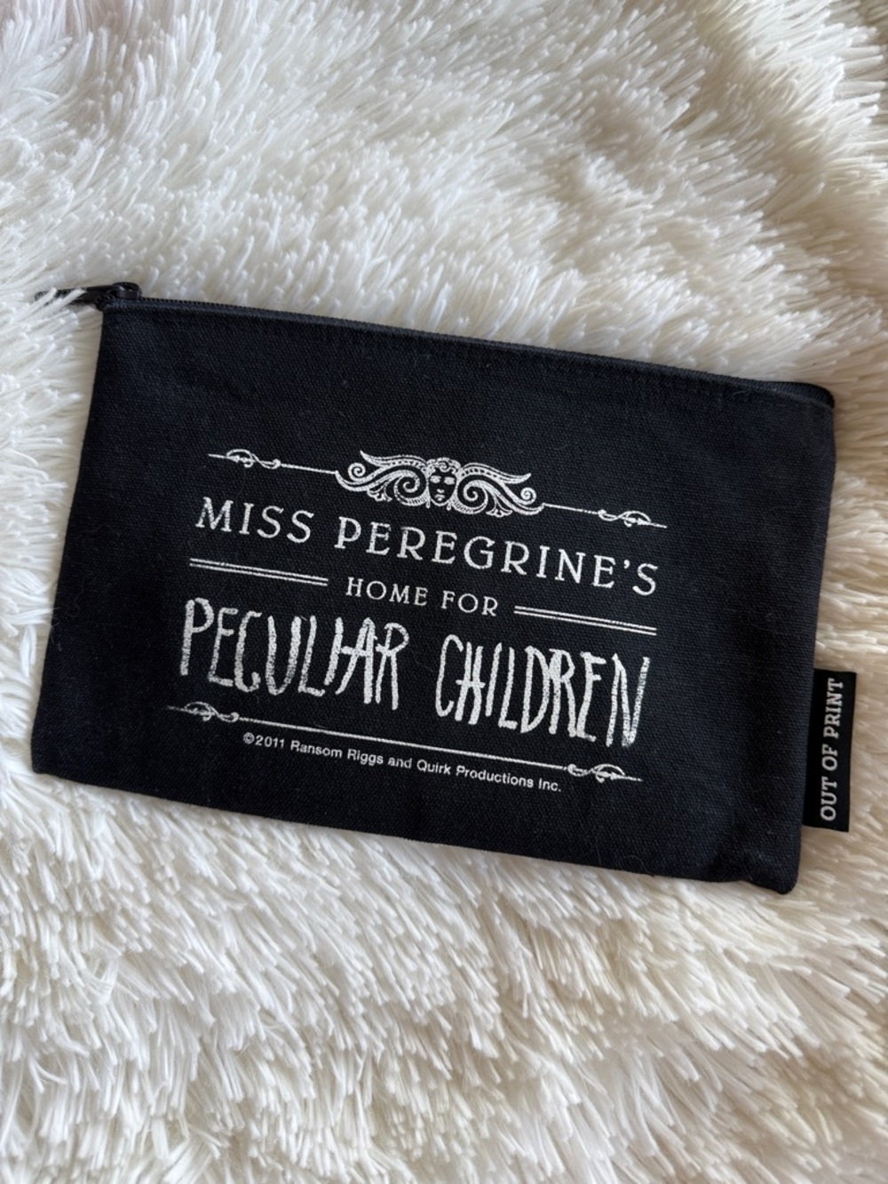 NWOT Out of Print Black Miss Peregrine's Home for Peculiar Children Canvas Pouch